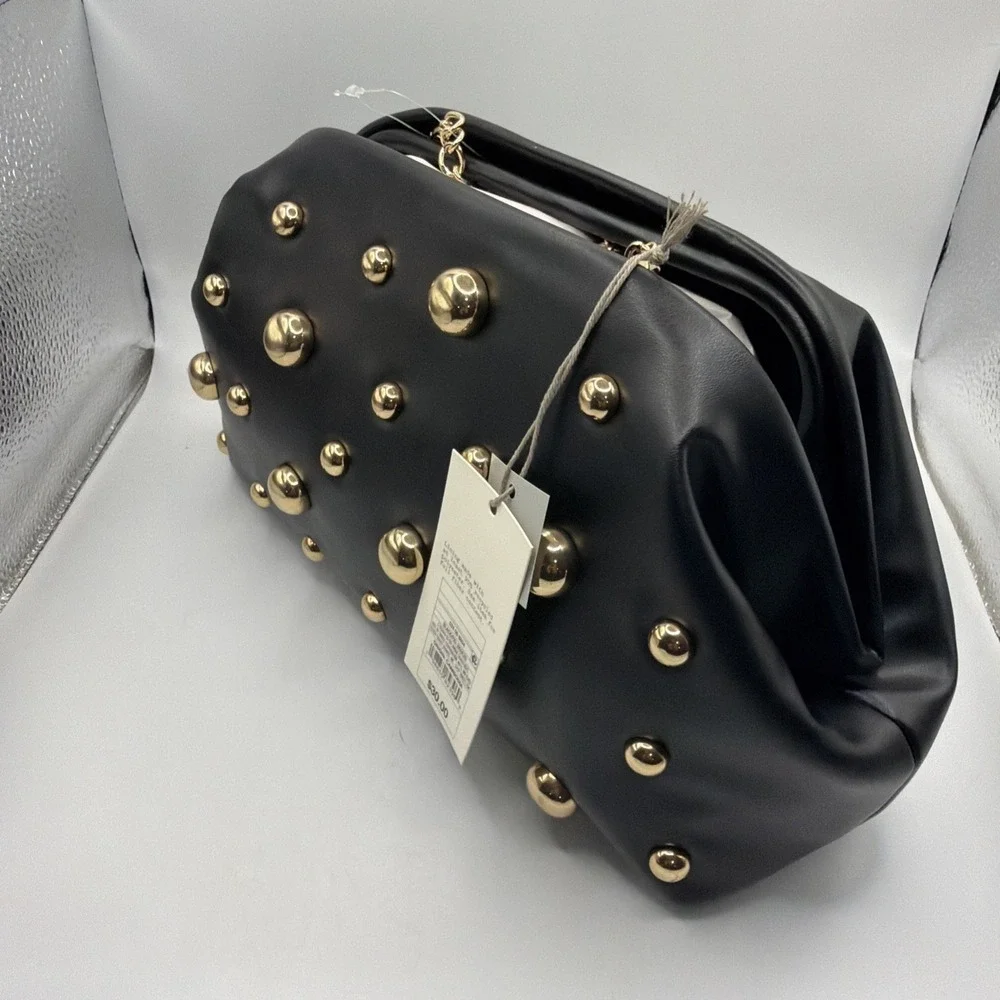 Studded Oversized Clutch - A New‎ Day Black. Brand New